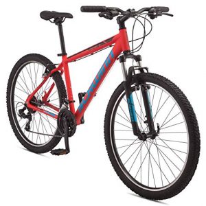 Schwinn Mesa 3 Adult Mountain Bike, 21 speeds, 27.5-inch Wheels, Large Aluminum Frame, Red