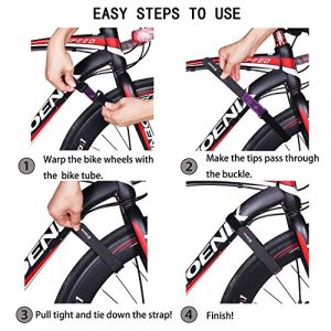 Epessa Bike Rack Strap Bike Wheel Stabilizer Straps,Stonger Grip with Gel,Adjustable,2 Pack (Black)