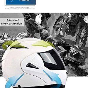 Motorcycle Bluetooth Helmets,Full Face Flip Up Dual Visors Modular Helmets,DOT Approved Helmet,Men and Women Built-in Mp3 FM Integrated Intercom Communication System 1, M=(57~58CM)