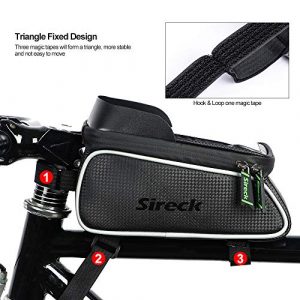 Sireck Bike Phone Front Frame Bag - Waterproof Bicycle Bag Touchscreen Mountain Road Bike Phone Holder Top Tube Bag Cycling Phone Mount Pack Phone Case for 6.5
