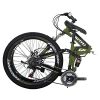 Kingttu G6 Mountain Bike 21 Speed 26 Inches Regular Spoke Wheel Dual Suspension Folding Bicycle ArmyGreen