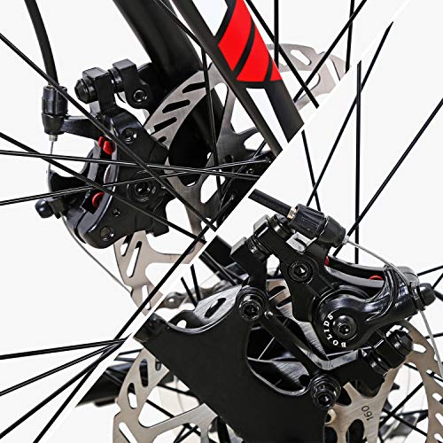 YH-XC550 Road Bike for Men 54cm Frame Bicycle 700C Wheels Aluminium Rims 21 Speed Dual Disc Brake Commuter Bikes (60mm Rims)