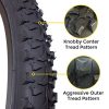 26 Inch Bike Tire Replacement Kit for Mountain Bike Tires 26 X 1.95 Includes Tools. with or Without Tubes Choose 1 or 2 Packs. (2 Tires & 2 Tubes)