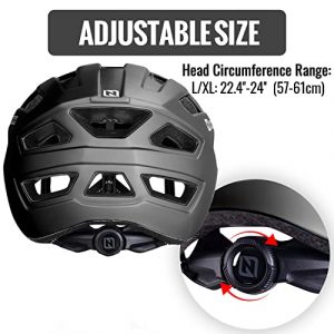 NHH Adult Bike Helmet - CPSC-Compliant Bicycle Cycling Helmet Lightweight Breathable and Adjustable Helmet for Men and Women Commuters and Road Cycling (Matte Black, L/XL)