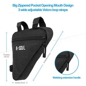 NewDoar Bicycle Bike Storage Bag Triangle Saddle Frame Pouch for Cycling for Road and Mountain Bikes(Black)