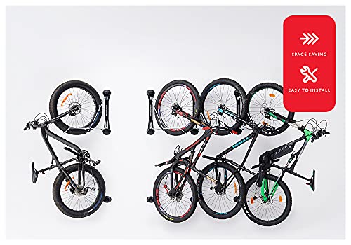 Steadyrack Bike Racks - Fat Rack - Wall Mounted Bike Rack Storage Solution for Your Home, Garage, or Bike Park - 2 Pack