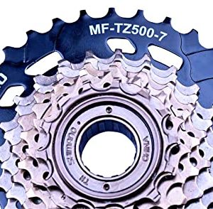 FOMAS Mountain Bike Freewheel,MTB Freewheel 7 Speed,14-34T,MF-TZ500-7,Freewheel Screw On, Beach Cruiser,Fat Tire Bike, Cargo Bike,E-Bike Freewheel.