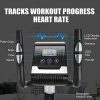 ANCHEER Magnetic Elliptical Machine, Fitness Compact Ellptical Machine with Digital Monior, 8 Level Resistance, LCD Heart Rate Sensor for Home Use Cardio Training (Black)