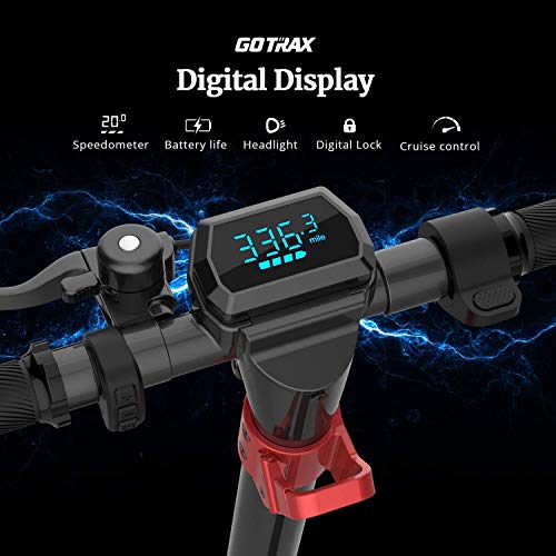 Gotrax G4 Electric Scooter - 10" Air Filled Tires - 20MPH & 25 Mile Range, Powerful 350W Motor up 20 MPH, 6.7inch Wide Deck for Commuting Adult E-Scooter (Black)