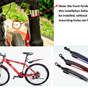 BlueSunshine Adjustable Road Mountain Bike Bicycle Cycling Tire Front/Rear Mud Guards Mudguard Fenders Set (Green + Black)