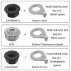 JSM Bicycle Hub Flanged Axle Nut and Safety Washer Kit, 3 Size for Front and Back Bike Wheel