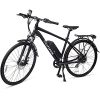 FreeForce Indy Electric Commuter Bike | Hybrid e-Bike for Adults, Thumb Throttle, Pedal Assist, and Shock Absorption | for Urban City Commuting to Work or School