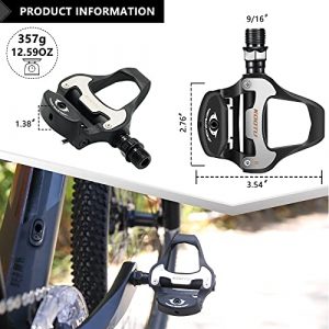 KOOTU Road Bike Pedals, Ultralight Pedals with Aluminum Alloy 9/16