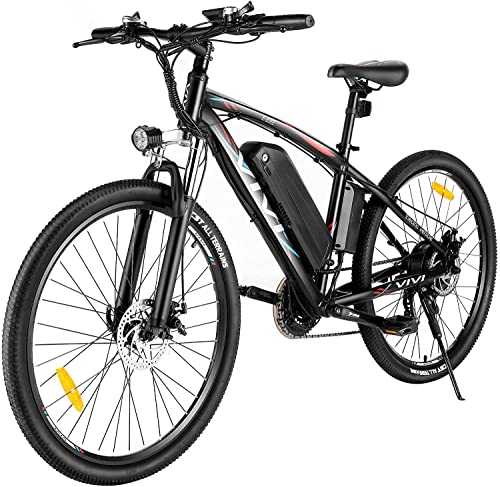 VIVI Electric Bike for Adults, 27.5'' Electric Mountain Bike 500W Ebike, 22MPH Adult Electric Bicycle with 48V 10.4AH Removable Lithium-ion Battery, Up to 50 Miles Range, Shimano 21 Speed (Black)