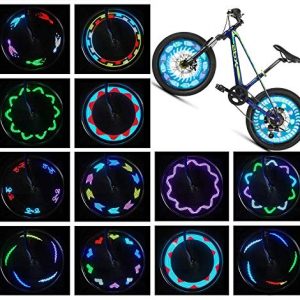 Bike Wheel Lights (2 Tire Pack) - Waterproof LED Bicycle Spoke Lights Safety Tire Lights - Great Gift for Kids Adults - 30 Different Patterns Change - Bike Accessories