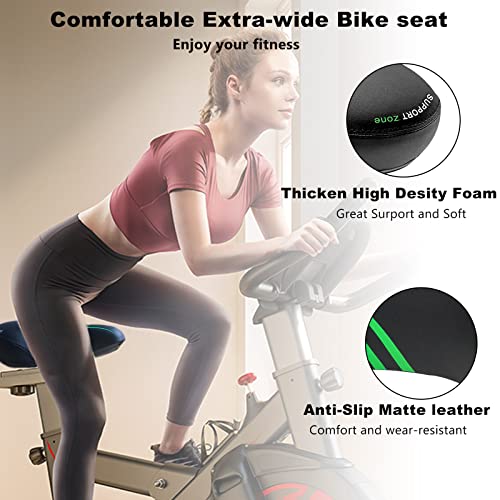 OKBONN Oversized Bike Seat for Women Men,Comfortable Replacement Bicycle Saddle with Soft Memory Foam,Extra-Wide Bike Seats Universal Fit for Indoor/Outdoor Bikes Accessories