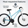 Schwinn GTX 2.0 Comfort Adult Hybrid Bike, Dual Sport Bicycle, 17-Inch Aluminum Frame, Light Blue