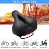 Comfortable Bike Seat Bicycle Saddle Thickening of The Memory Foam Waterproof Replacement Leather Bike Saddle on Your Mountain Bike for Women and Men with Big Bottoms