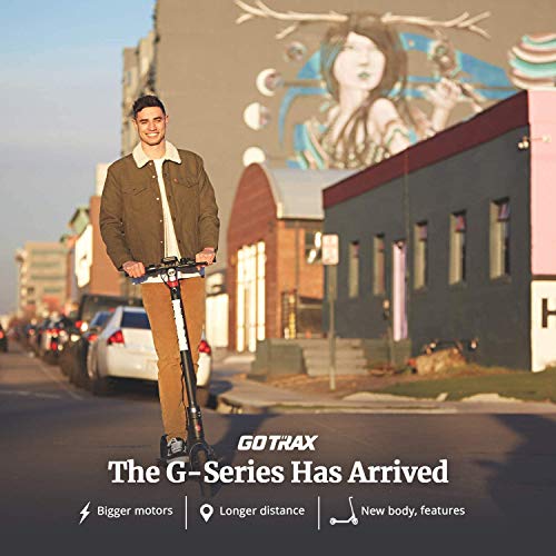 Gotrax G4 Electric Scooter - 10" Air Filled Tires - 20MPH & 25 Mile Range, Powerful 350W Motor up 20 MPH, 6.7inch Wide Deck for Commuting Adult E-Scooter (Black)