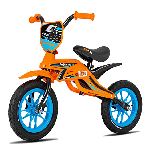 JOYSTAR 12 Inch Kids Balance Bike for 2 3 4 5 and 6 Years Old Boys & Girls, Lightweight Toddler Baby Balance Bike, No Pedal Bike, Push Bike for Child, Orange