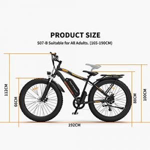 AOSTIRMOTOR Electric Mountain Bike, 750W Motor 48V 13AH Removable Lithium Battery Ebike with Rack, 26