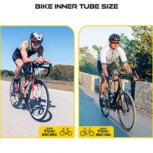 Ultraverse Bike Inner Tube for 700x35-43c, 28 inch Bicycle Wheel Sizes with 48mm Presta Valve - Butyl Rubber Tubes for Road and Gravel Bikes - 2 Tubes with 2 tire levers Included