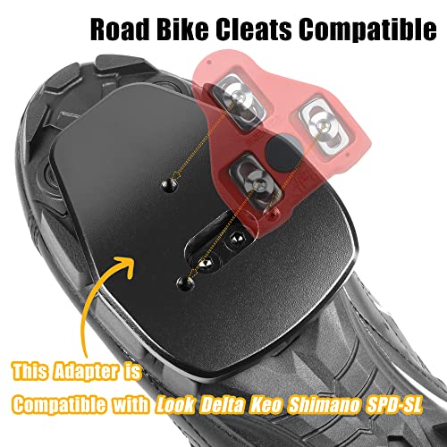CyclingDeal Bicycle Shoes Cleats Adapters Bundle - for MTB Shoes to Use with Cleats of Road Bike Pedals - Converting Adapters and Look Delta Compatible Cleats Included - for Peloton Pedals
