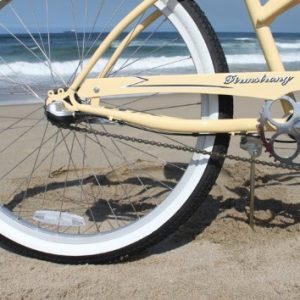 Firmstrong Urban Lady Three Speed Beach Cruiser Bicycle, 26-Inch,Vanilla w/Black Seat,15237