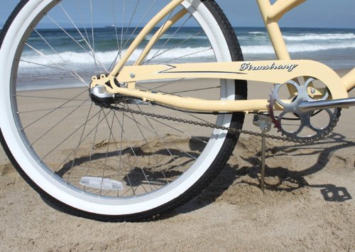 Firmstrong Urban Lady Three Speed Beach Cruiser Bicycle, 26-Inch,Vanilla w/Black Seat,15237