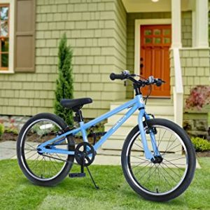 ACEGER Kids Bike for 6-9 Years Old Boys and Girls, 16 Inch with Training Wheel and Kickstand, 20 Inch with Kickstand(Blue,20 inch)