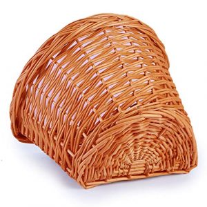 YMhoart Kid's Front Handlebar Bike Basket Girl's Detachable Woven Bicycle Basket for Children Gift Little Boys Balance Tricycle for Women Wicker Round Electric Bike Basket for Ladies(Orange)