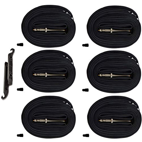 AR-PRO (6-Pack) 28" 700x20-25c Replacement Road Bike Inner Tubes with 60mm Presta Valves and Free 2 Tire Levers - Bike Tubes for 700x20c, 700x23c, and 700x25c Road Bike Tires