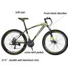 OBK 27.5 Wheels Mountain Bike Daul Disc Brakes 21 Speed Mens Bicycle Front Suspension MTB (Yellow Aluniminium Rims)