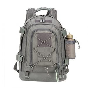 ARMYCAMOUSA 40L Outdoor Expandable Tactical Backpack Military Sport Camping Hiking Trekking Gym Bag (08001A Grey)