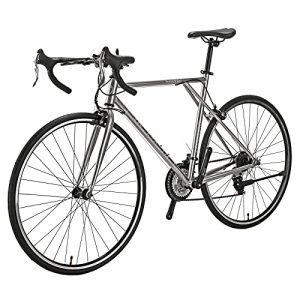 YH-XC560 Classic 700C Road Bike XL 56CM Frame 21 Speed Aluminum Rims Bicycle Commuter Bikes for Mens (Silvery)