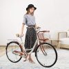 Decsix 26-Inch Beach Cruiser Bike, Single Speed Bicycle Comfortable Bicycle Classic Bicycle Retro Bicycle,Beach Casual Commuter Hybrid Cruiser Bike for Men and Women (Beige)