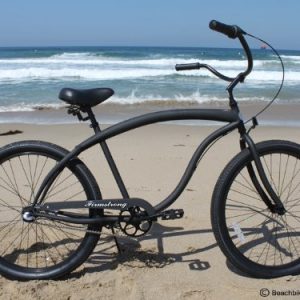 Firmstrong Bruiser Man 3-Speed Beach Cruiser Bicycle, 26-Inch, Matte Black,15154