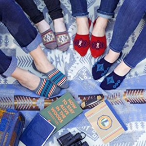 Pendleton Women's Cotton Moc Socks, Medium(6-10), Rocky Mountain Stripe/Sage