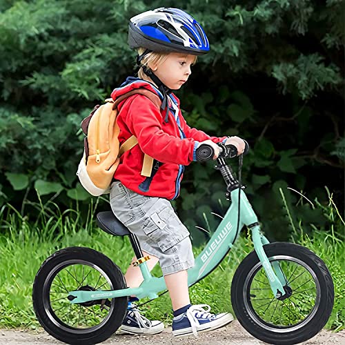 Balance Bike - Lightweight Toddler Bike for 2 3 4 5 6 7 Year Old Boys and Girls - No Pedal Bikes for Kids with Adjustable Handlebar and seat - Air-Filled Rubber Tires - Training Bike… (14" Green)