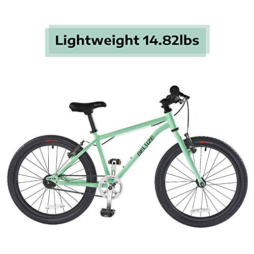 BELSIZE 20-Inch Belt-Drive Kid's Bike, Lightweight Aluminium Alloy Bicycle(only 14.82 lbs) for 7-10 Years Old
