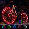 DLY LED Bike Wheel Lights 2Pcs Waterproof Tire Lights Colorful Bicycle Light Decoration Accessories Riding at Night Cool Birthday Gifts Fun for Kids & Adults Super Bright Wheelchair Light (Red)
