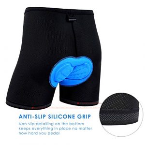 Padded Bike Shorts for Mens - Ohuhu 3D Padded Cycling Bicycle Underwear Black