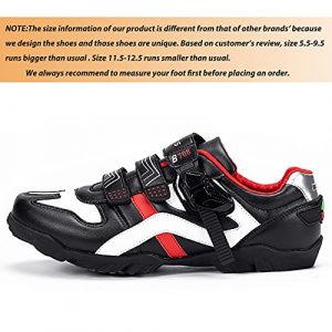 BUCKLOS MTB Cycling Shoes Men, Precise Buckle Strap Mountain Bike Shoes Sneakers fit Spinning Shoes for SPD Cleats with Unlocked Style Indoor Outdoor