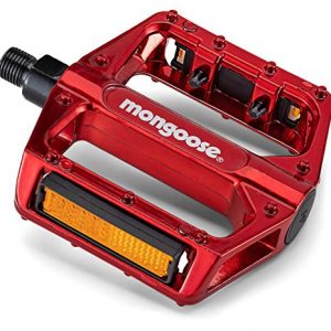 Mongoose Adult Mountain Bike Pedals, Red
