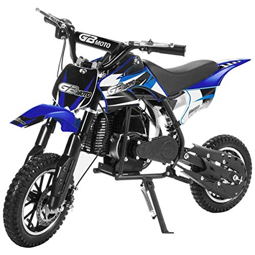 Superrio 49CC 2-Stroke Gas Power Mini Dirt Bike Dirt Off Road Motorcycle (Blue)