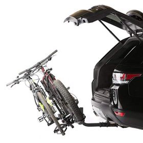 KAC K2 2” Hitch Mounted Rack 2-Bike Platform Style Carrier for Standard, Fat Tire, and Electric Bicycles - 2 Bikes X 60 lbs (120 lbs Total) Heavy Weight Capacity - Smart Tilting