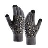 Aniywn Adult Women's Men's Winter Warm Gloves Outdoor Cycling Running Gloves Touch Screen Knit Gloves Anti-Slip Animal Print