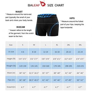 BALEAF Men's Padded Bike Shorts Cycling Underwear 3D Padding Mountain Biking Bicycle Liner Shorts (Grey, L)