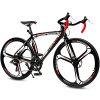 Outroad Road Bike 14-Speed 700C Wheel with Aluminum Alloy Frame, Rider Bike Faster and Lighter Commuter Bicycle, Red&Black