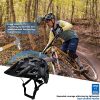 BASE CAMP Mountain Bike Helmet, Bike Helmet with Visor for Adult Men Women, Lightweight Adjustable Cycling MTB Helmet (Grey)